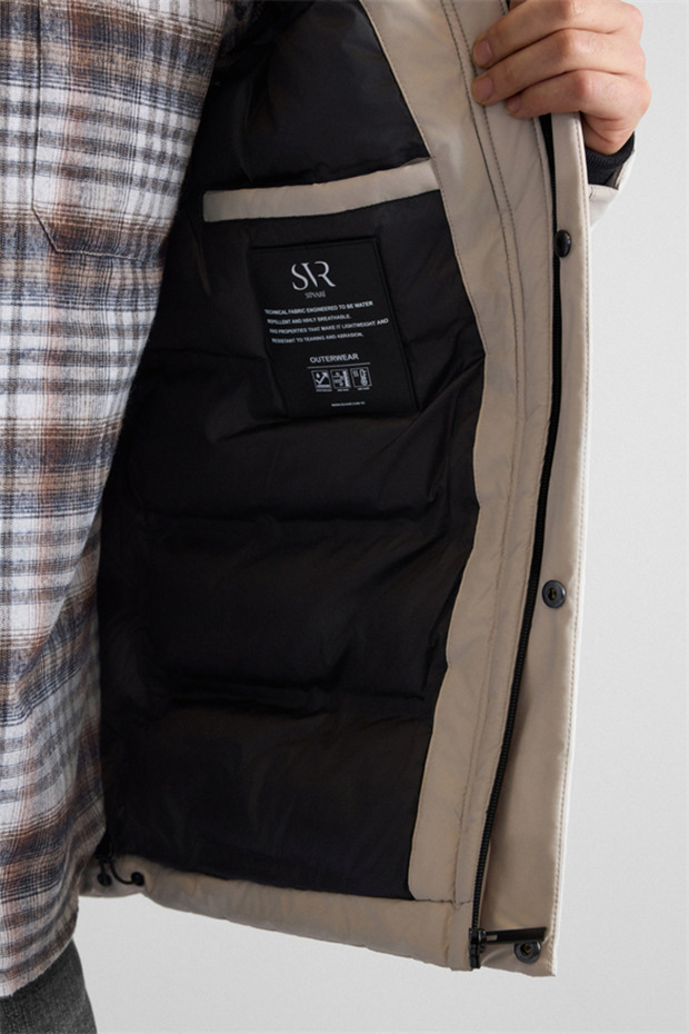 Taş Slim Cepsiz Mont - 6