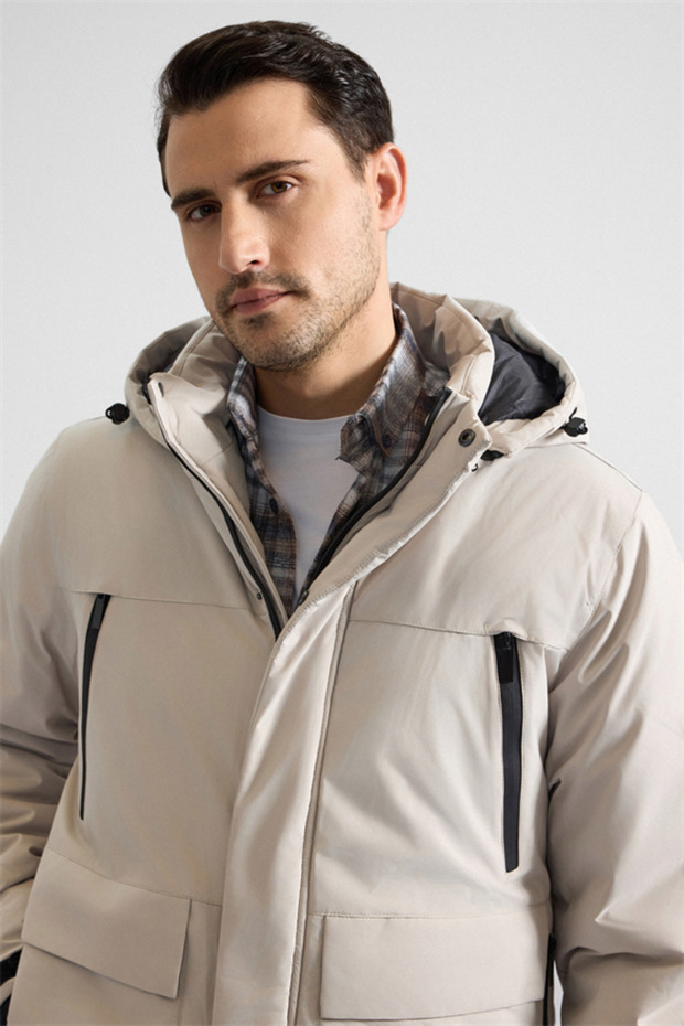 Taş Slim Cepsiz Mont - 3