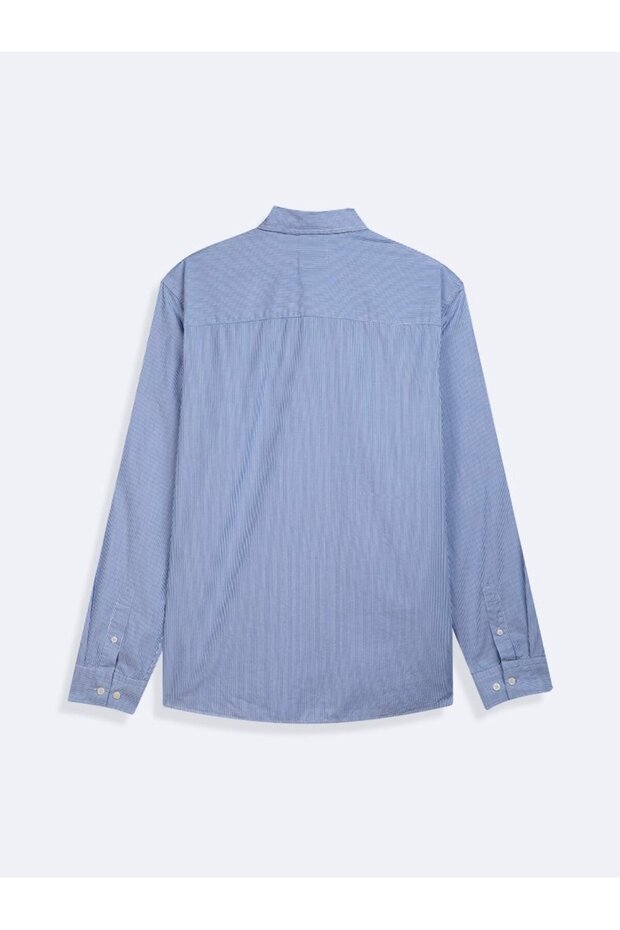Çizgili Mavi Gömlek - 4