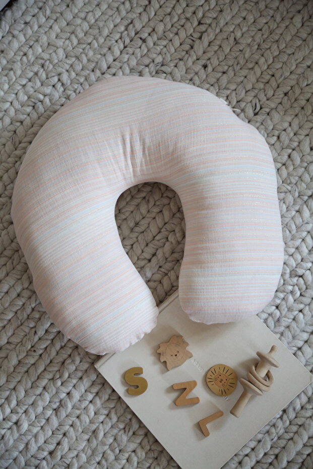 Parıltı Breastfeeding Pillow 100% Cotton Muslin