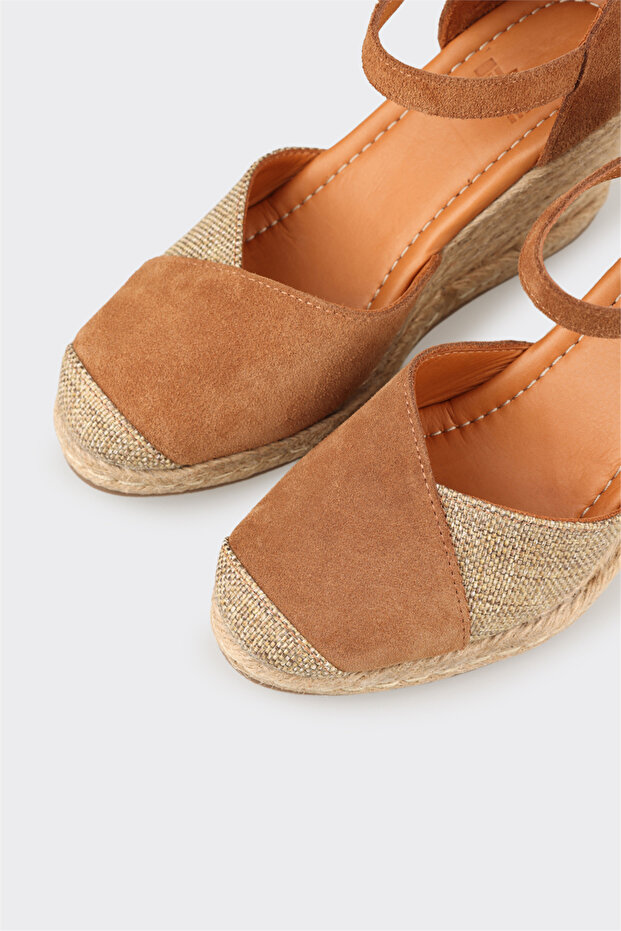 Taba Deri Kadın Espadril - 4