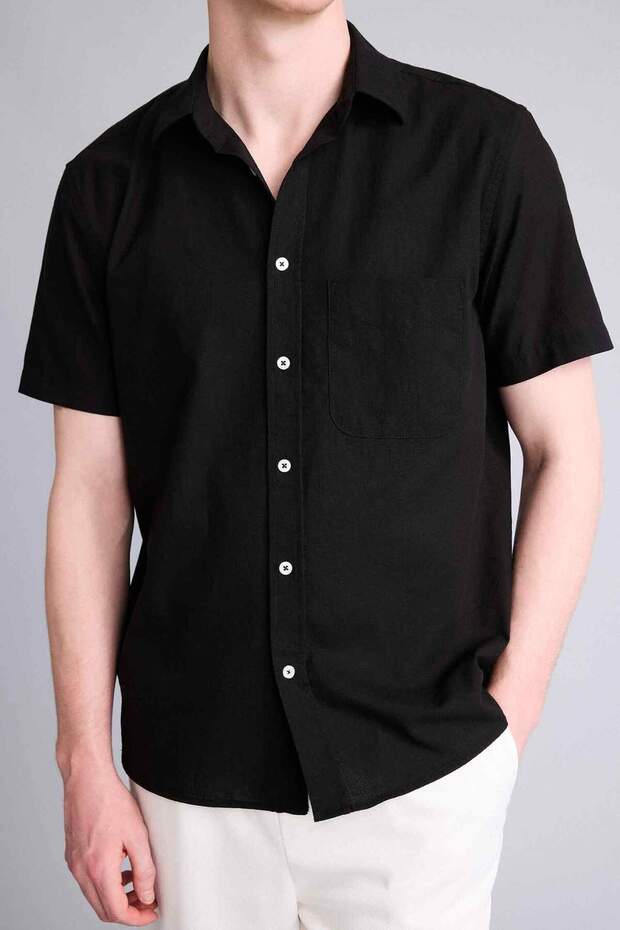 %100 Pamuk Basic Gömlek D7551AX26SP - 5