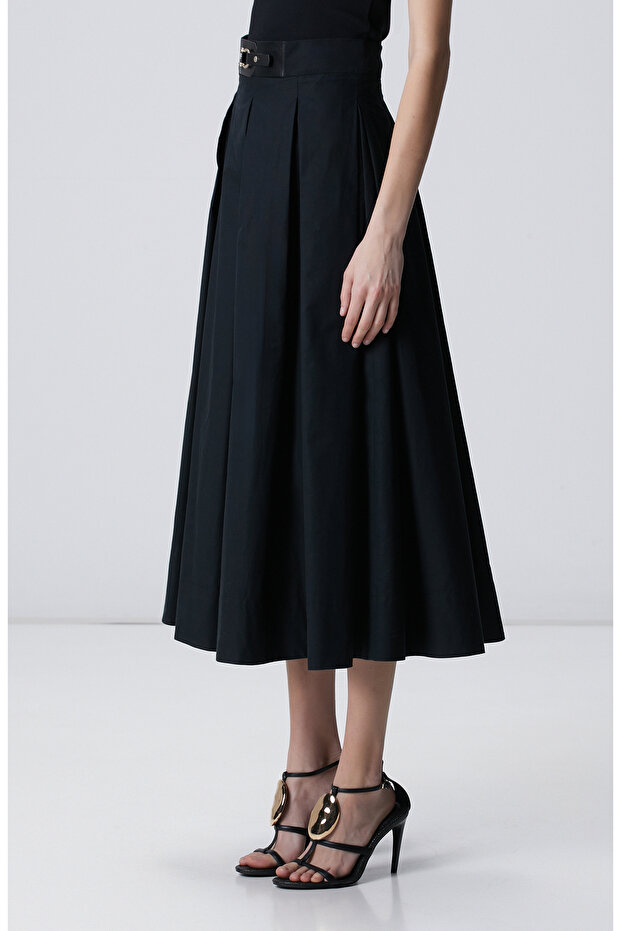 Siyah Poplin Etek - 3