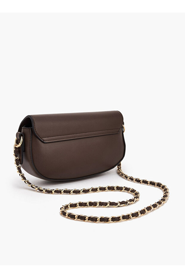 حقيبة كروس صلبة مع حزام سلسلة - 6