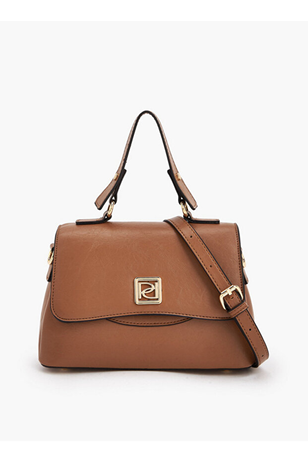 Solid Satchel Bag with Detachable Strap - 1