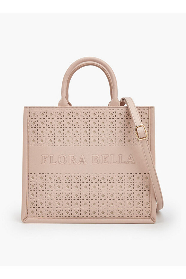 Laser Cut Detail Tote Bag with Detachable Strap
