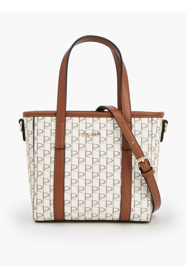 حقيبة حمل بطبعة Monogram مع حزام قابل للفصل
