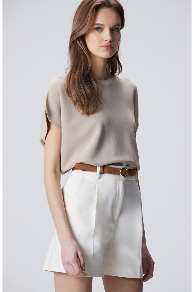 Vizon Kısa Kol Kazak - 4