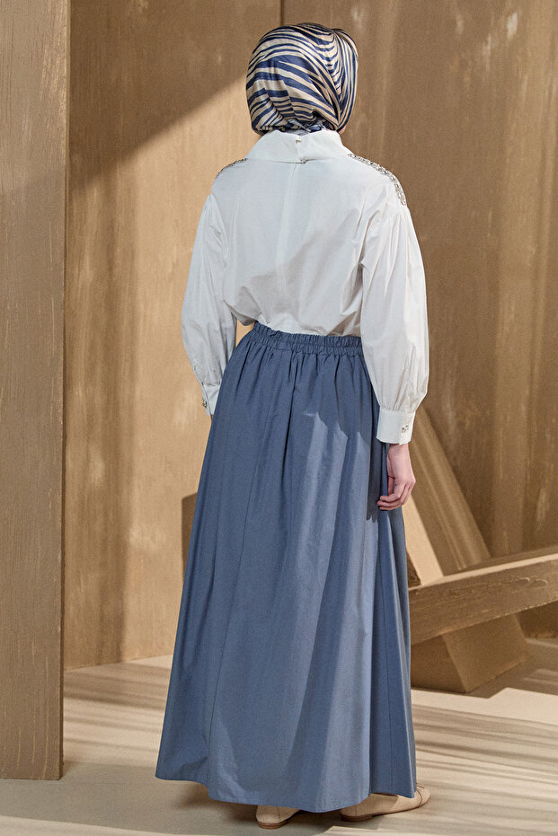 Mendil Yaka Pamuklu Gömlek - 4