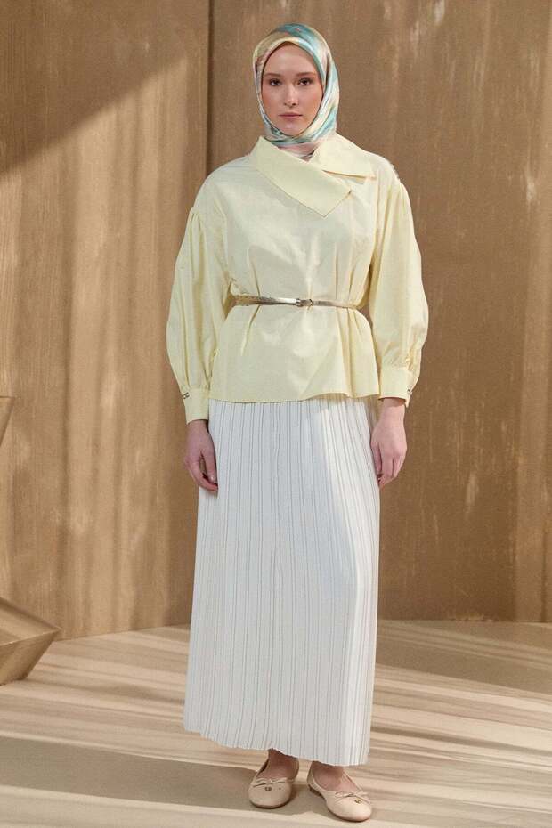 Mendil Yaka Pamuklu Gömlek - 2