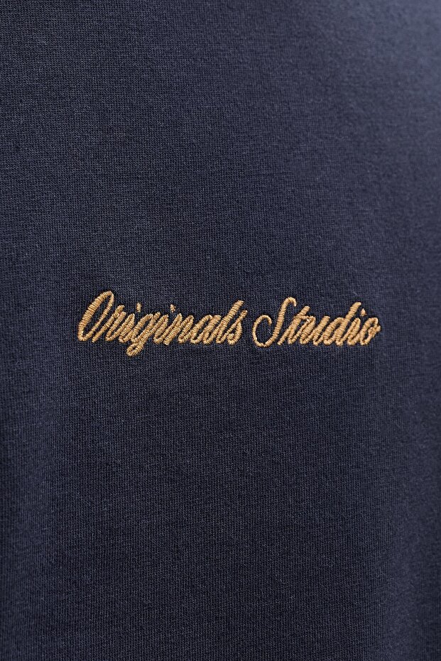 Jornorrebro Emb Tee Ss Crew Neck Noos Erkek T-Shirt 12282892 Sky Captain - 6