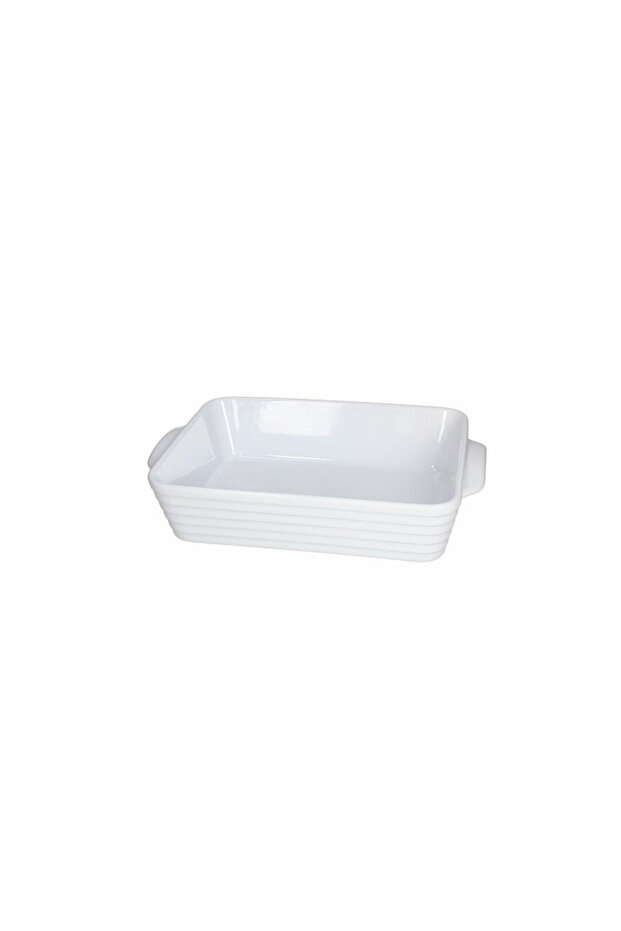 Cook Rings Rectangular Ceramic Baking Dish – Oven-Safe, Durable, Non-Stick White Bakeware