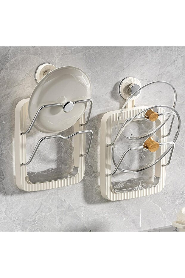 Pot Lid Holder - Wall-Mounted Organizer