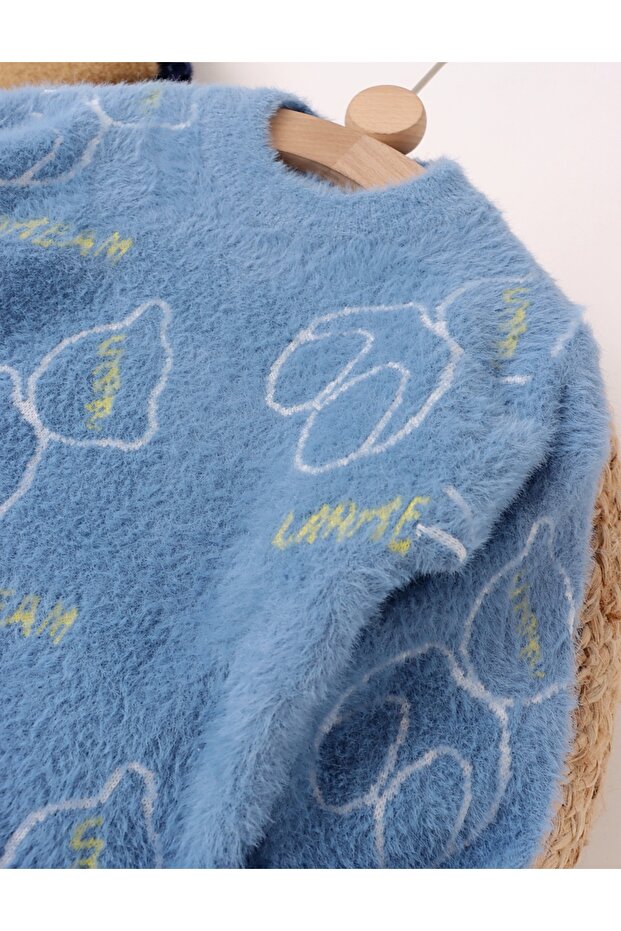 Мохеров пуловер, Keep & Moovin, син - 3