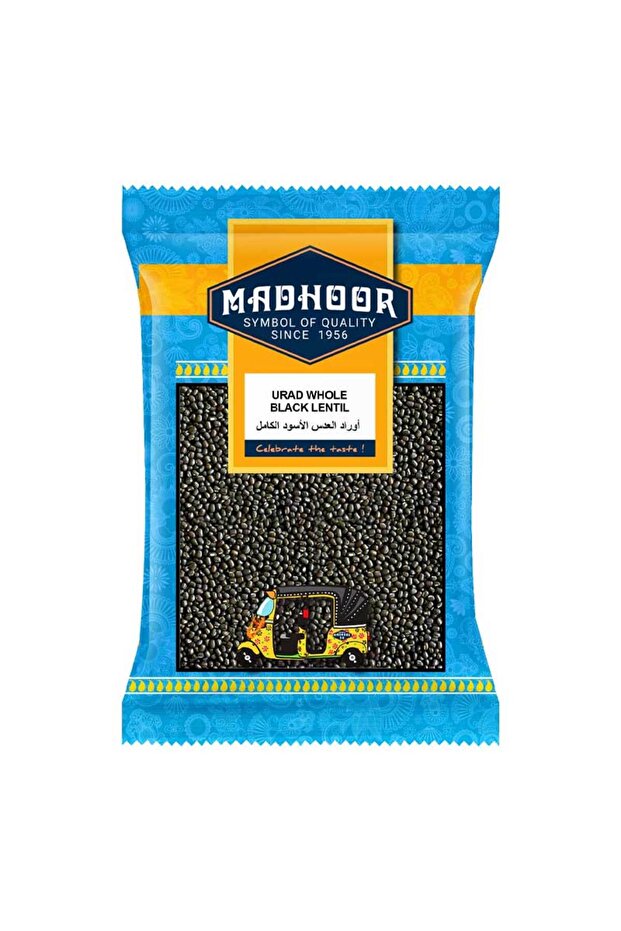 Urad Whole Black Gram Skin-On Vigna Mungo Beans Pouch (500g)