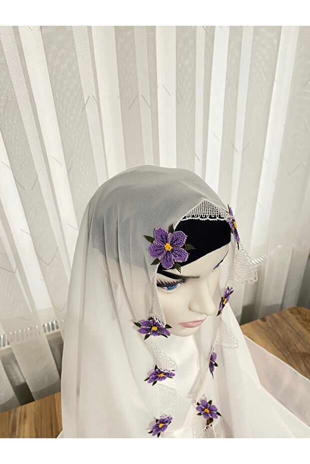 حجاب صلاة مطرز بإبرة - 1