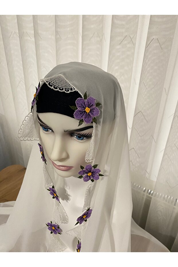 حجاب صلاة مطرز بإبرة - 7