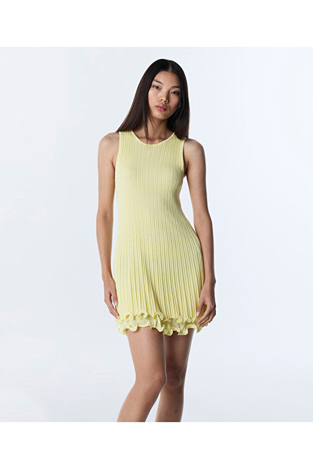 VOLANLI MİNİ ELBİSE - 6