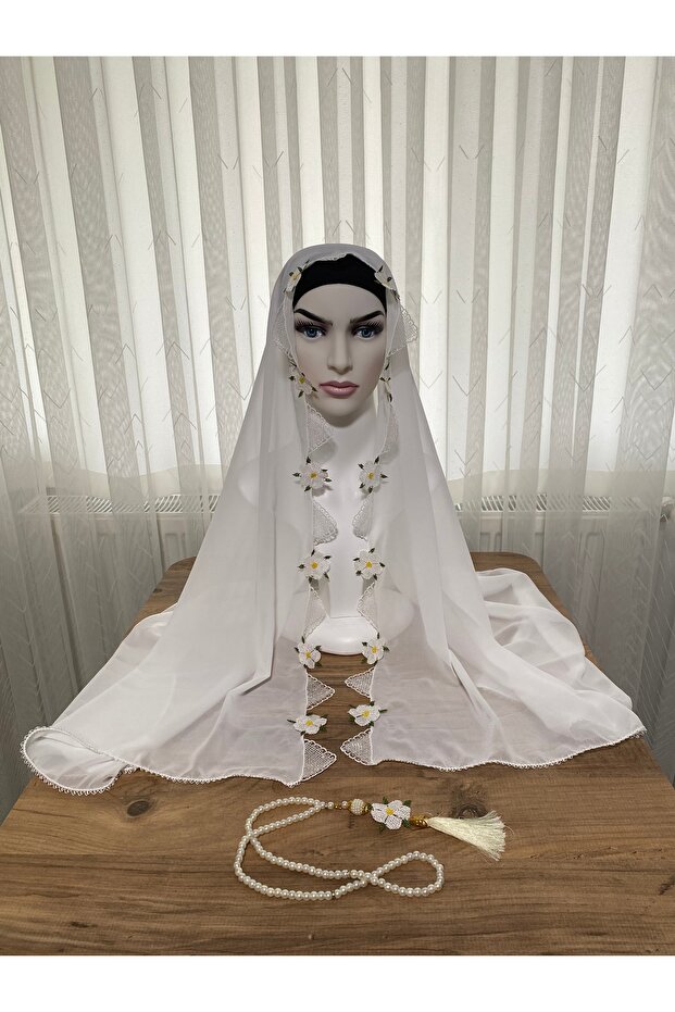 Needlepoint Prayer Head Scarf - 1