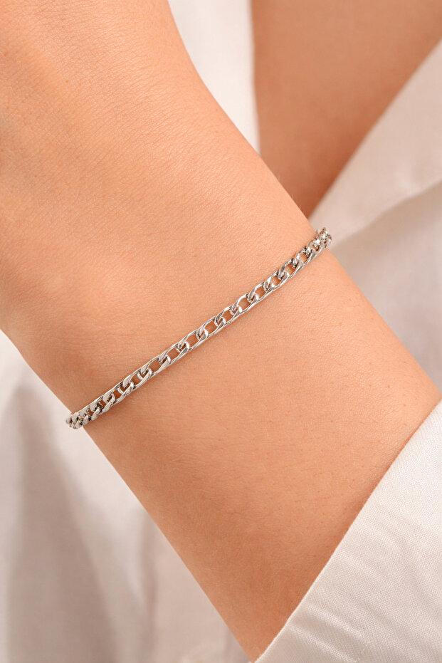 Figaro Model Unisex Stainless Steel Chain Bracelet