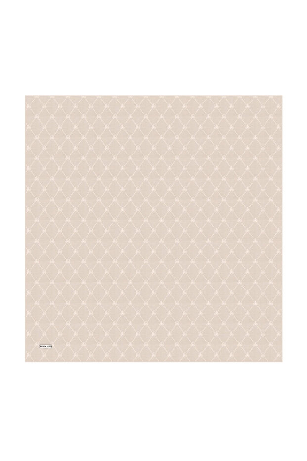 وشاح من القطن الحريري بنمط مونوغرام من بولوت - 1