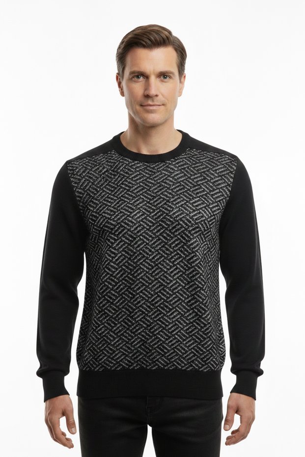 Pulover cu model pentru bărbați