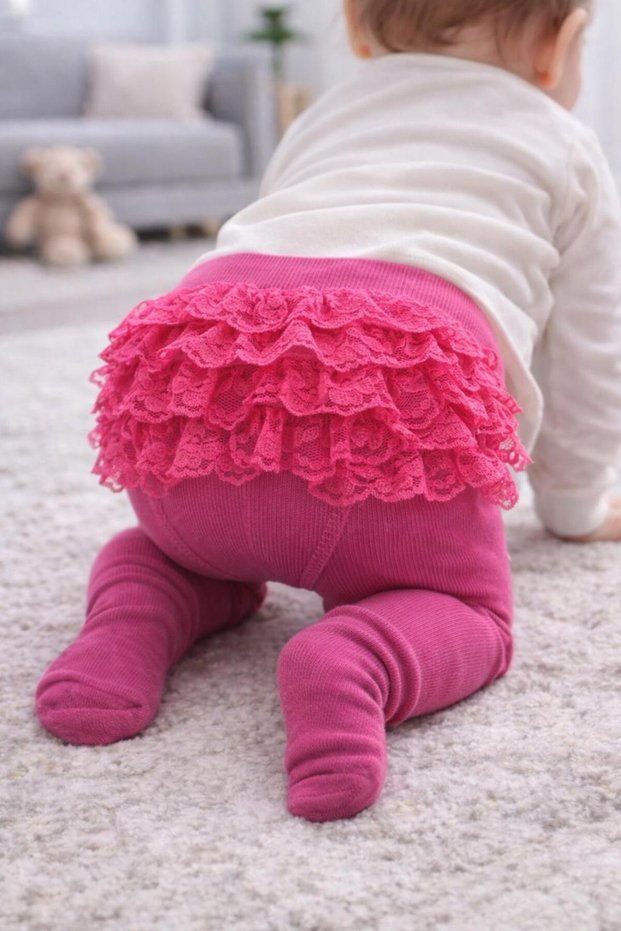 Baby Girl Jacquard Lace Pantyhose