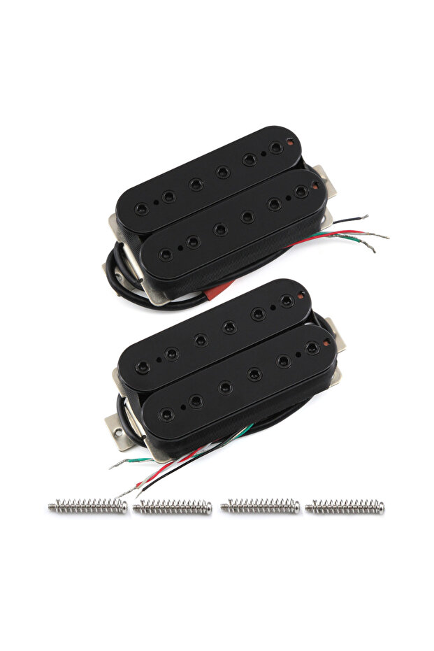 مجموعة ميكروفونات جيتار كهربائي سيراميك FLEOR باللون الأسود، ميكروفون هامبكر مزدوج اللفائف مع براغي سداسية قابلة للتعديل