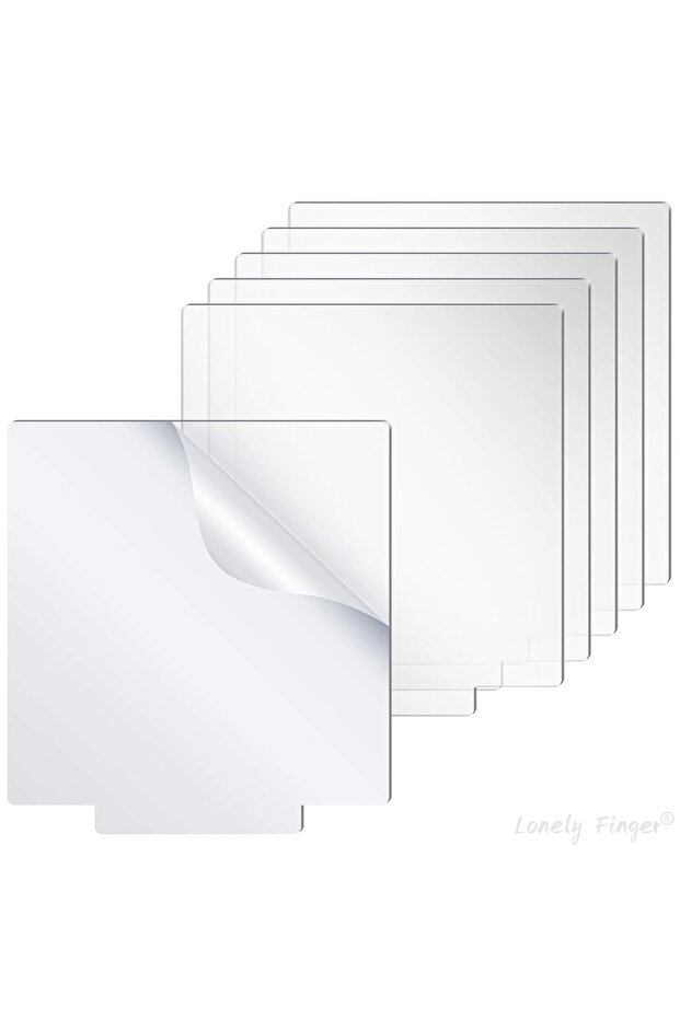 6pcs Square Base 6pcs Acrylic Sheet Clear Cast for LED Light Base, Transparent Panel Board with Prot