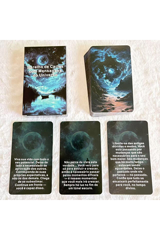 D643 Portuguese Oracle Deck, Message From The Universe, 54 Affirmation Oracle Cards for Daily Reflec