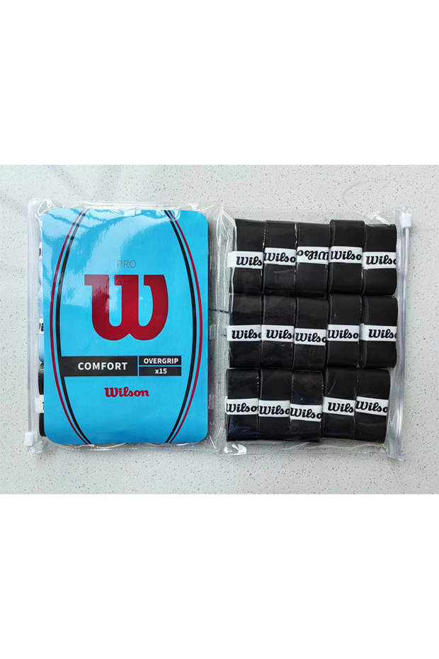 Black-30 15PCS Wilson Tennis Racket Overgrip Sweat Band Absorption Grip PU Badminton Racket Handle G