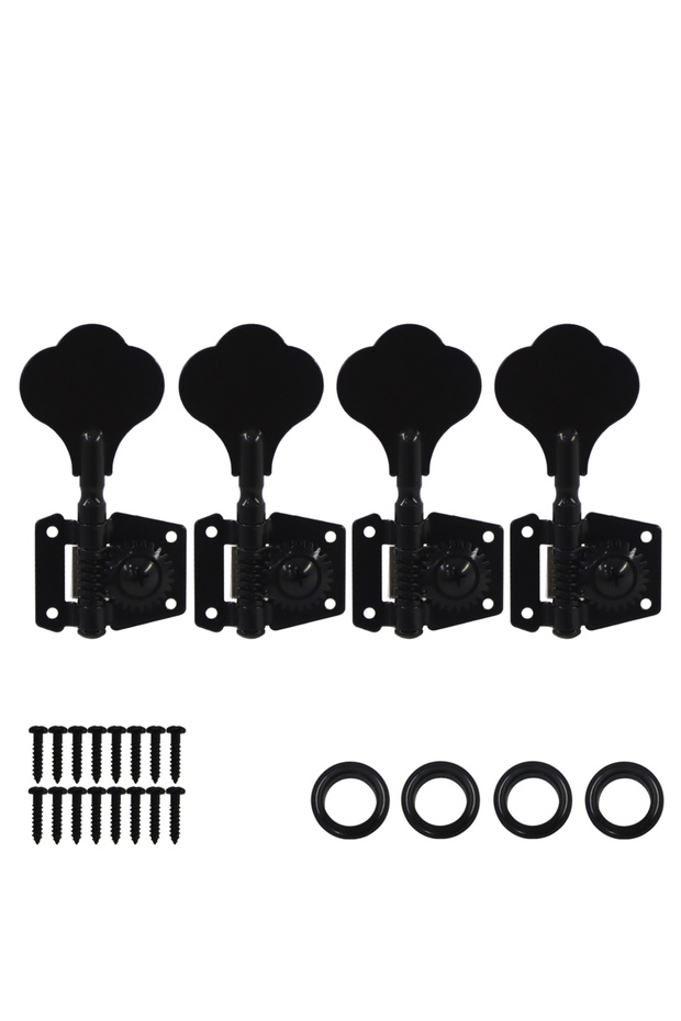 BK left 4PCS A Set Open Electric Bass Tuning Machine Heads Tuner 4R Available Golden/Black/Chrome