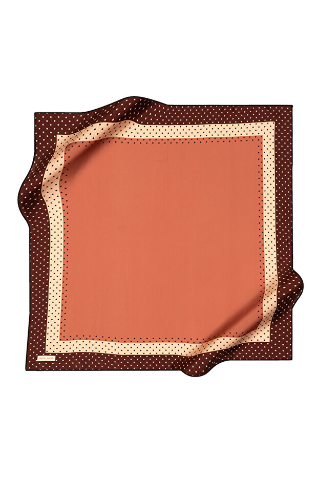 Red 90X90 Silk Crepe Satin Scarf