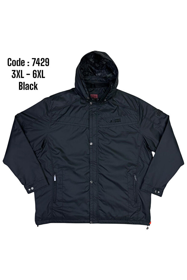 Plus Size Men's Raincoat Windbreaker Thin Coat Oversized Jacket