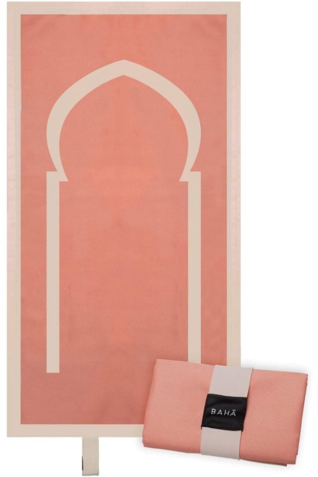 Portable Pocket Prayer Mat for Travel, Foldable Prayer Mat, Perfect Ramadan Gift (Brick Color)