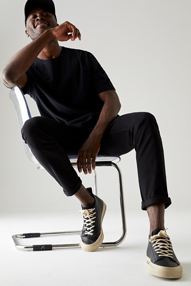 Basic Slim Fit Cepli Chino Pantolon - 6