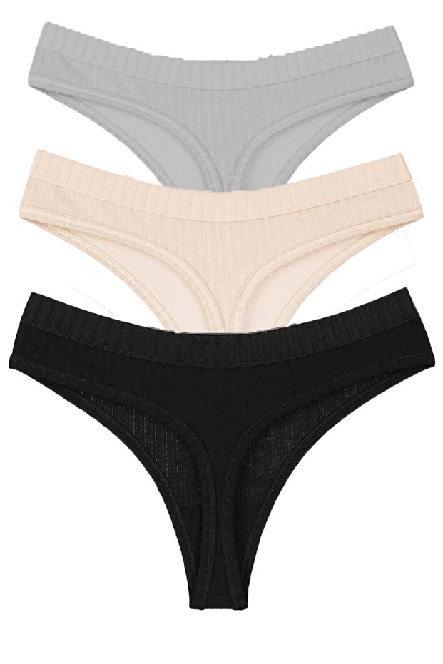 Βαμβακερό στρινγκ 3 πακέτο - 1