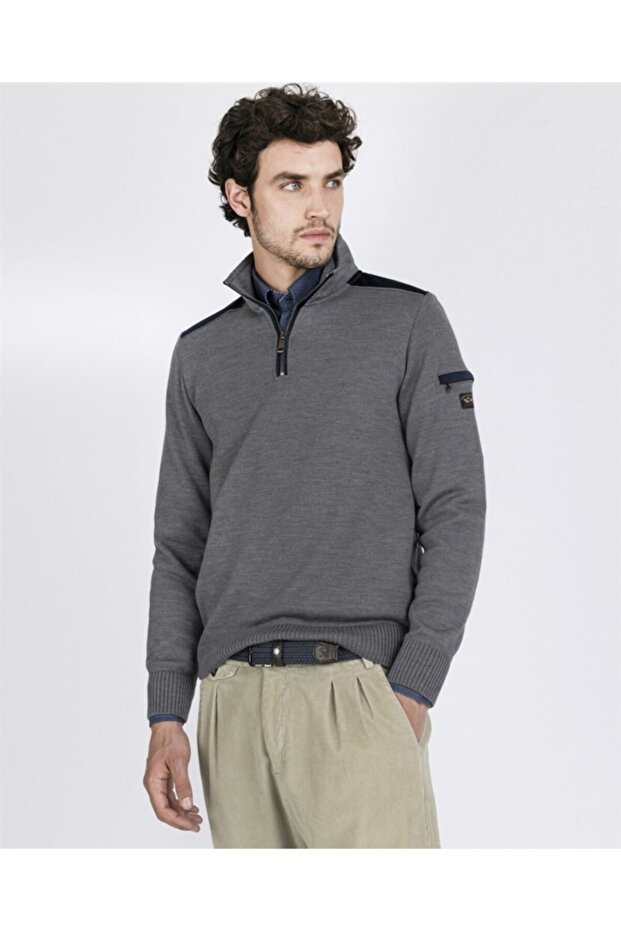 Men's Zıpped Pullover C.w. Wool - 2