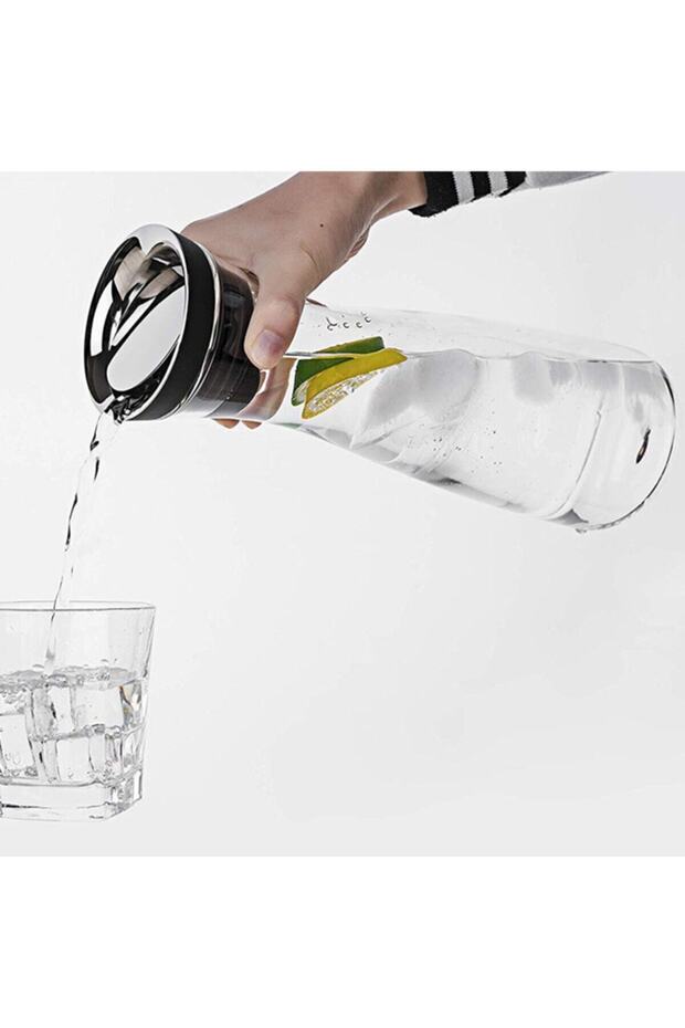 Linanware Karaf Sürahi Oynar Çelik Kapak 1200 ml - 1