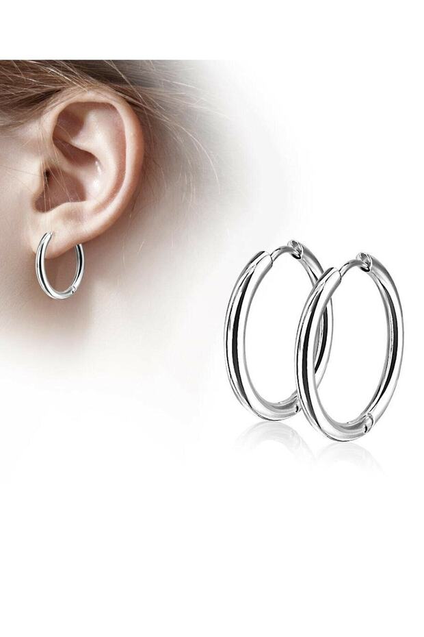 Unisex 316L Surgical Steel Oversized Sports Hoop Earrings