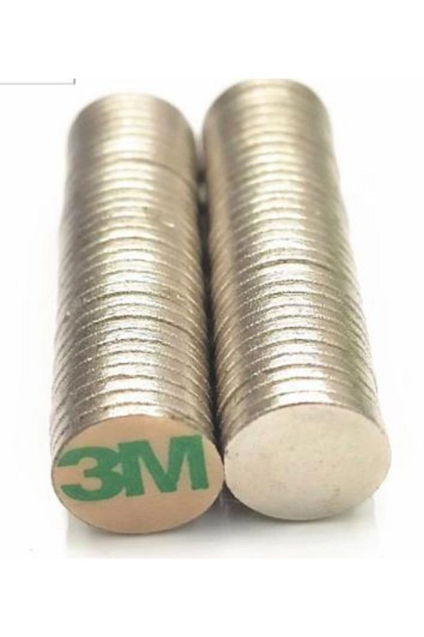 Yapışkanlı Neodyum Mıknatıs D10x1mm Çap - 7 Adet - Güçlü Neodyum Mıknatıs Magnet - 1