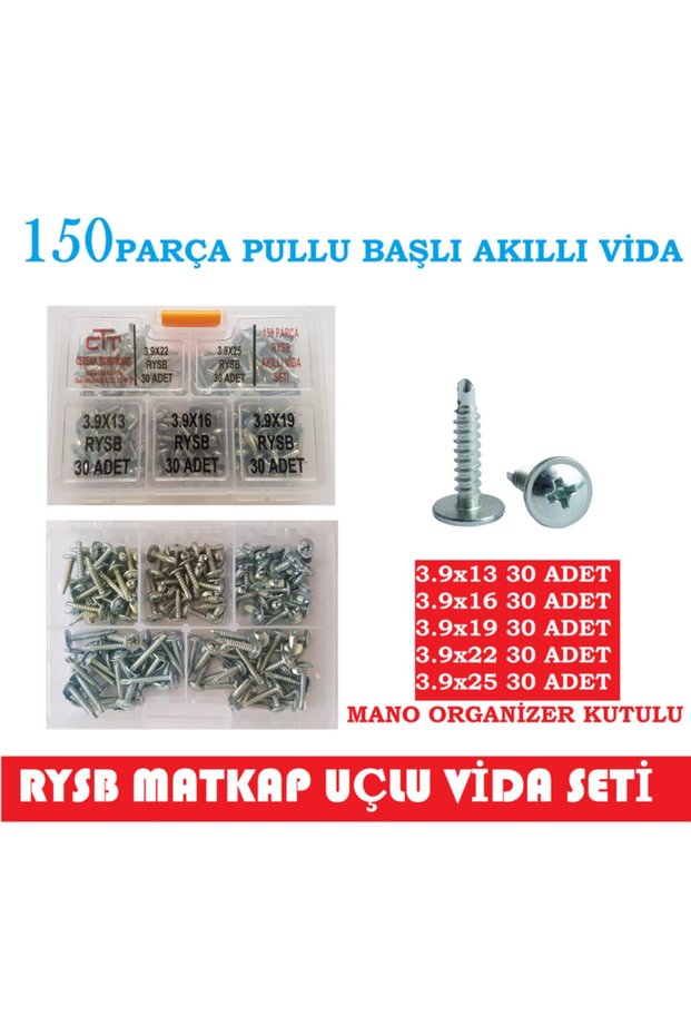 Vida Seti 150 Parça Matkap Uçlu -pullu Başlı Akıllı Vida Seti