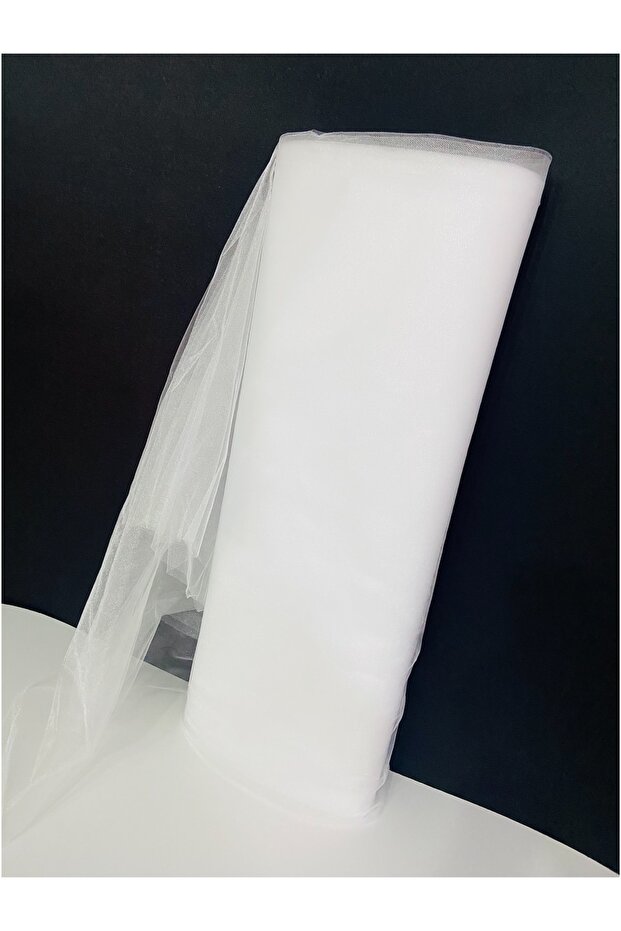 ZEYMERADE Beyaz Süsleme Tülü, Bohça Çeyiz Gelin Damat Söz Nişan Nikah Konvoy Kapı Valiz Hediye Süsü, 100x300cm