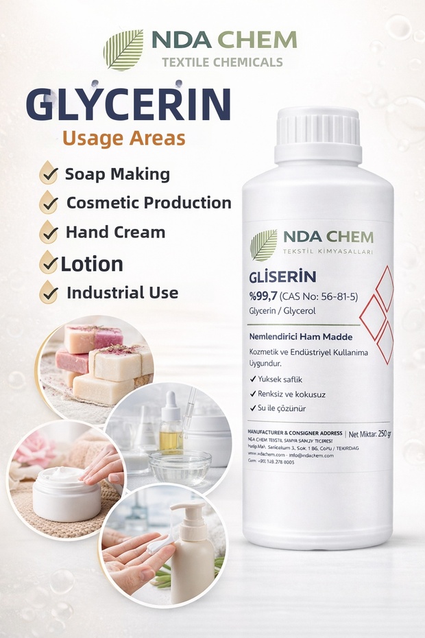 99.7% Pure Vegetable Glycerin Cosmetic and Soap Raw Material