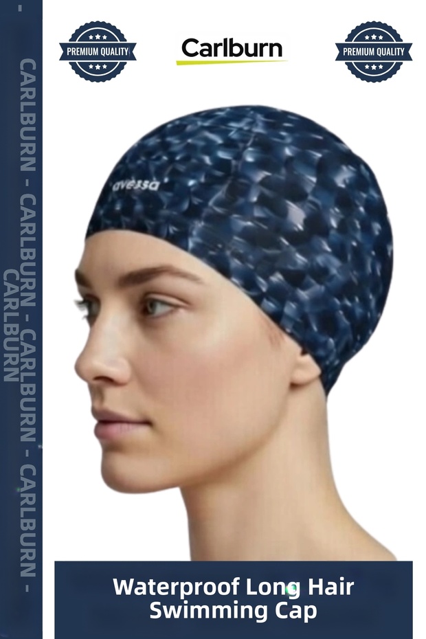 # Bone Long Hair Non-Slip Waterproof Leak-Proof Swimming Pool Sea Cap Elastic Cloth Swimming Hat