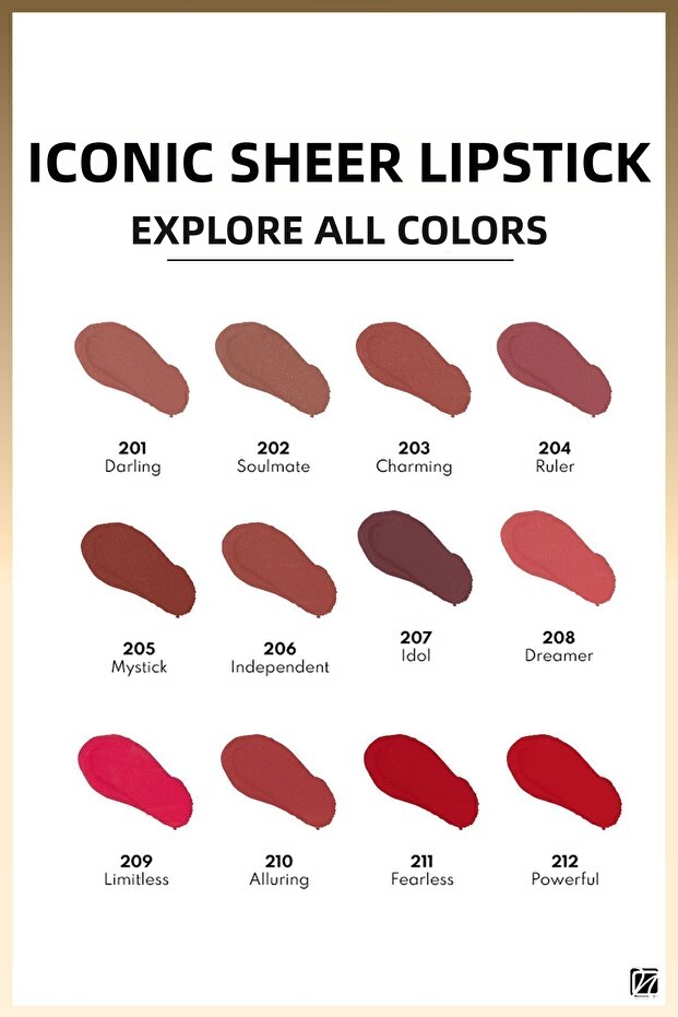 أحمر شفاه مرطب ولامع من Iconic Sheer 207 Idol - بني - 5