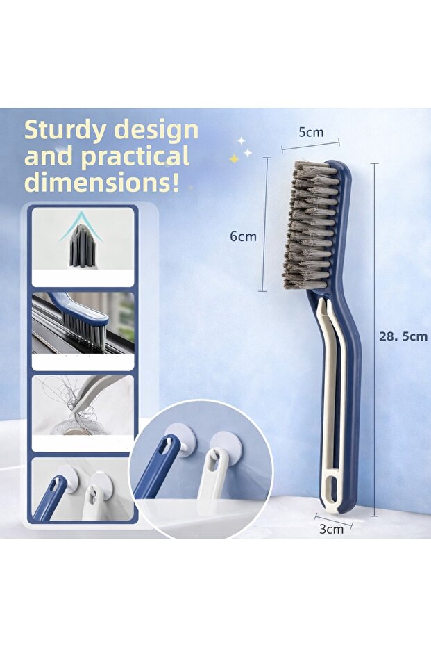 Grout and Tile Cleaning Brush with Tweezers – Bathroom Kitchen Drain Brush