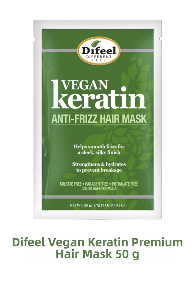 Vegan Keratin Extract Anti-Frizz Premium Hair Care Mask 50 Gr