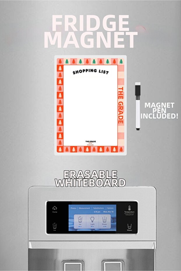 Summer Pine Tree Shopping List Fridge Magnet Memo Holder Christmas Ornaments Magnet Planner