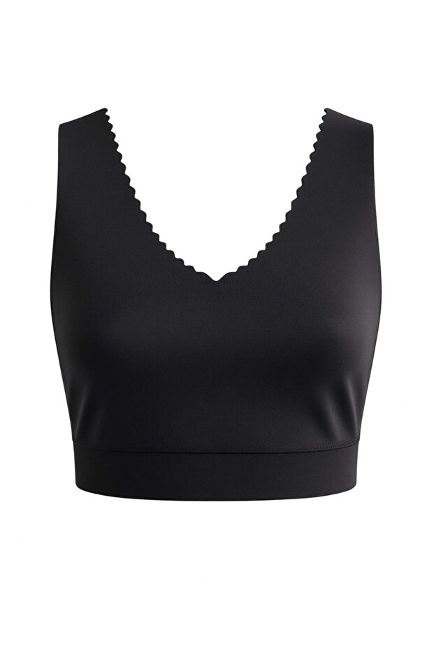 Siyah Dalgıç/Scuba Kapsız Spor Sütyeni THMSS26SS00001 - 6